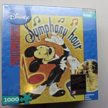 RARE Disney Mickey Mouse Photomosaic Jigsaw Puzzle Symphony Hour Buffalo Games - £50.43 GBP