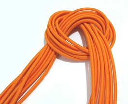 2.5mm wide- 5-10yd Russet Orange Elastic Thread Drawcord Round Elastic C... - £4.73 GBP+