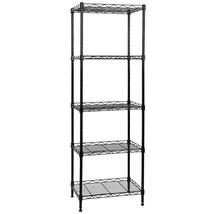 5-Tier Wire Shelving Adjustable Shelves Unit Metal Storage Rack For Laundry Bath - £48.24 GBP