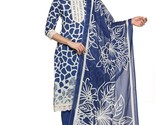 Women's Cotton Embellished Printed Straight Kurta Pant With Dupatta Set - $49.74