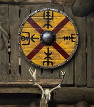 Medieval Viking Dragon Design shield Authentic King Fine hair Viking Battles - £155.32 GBP
