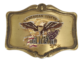 VTG Harley Davidson American Legend Belt Buckle AHM 1978 Eagle &amp; America... - $22.40