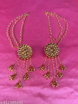 Kundan Jewelry Earrings Bahubali Jhumka Latkan Jewelry Set Women Wedding Bridae - £5.41 GBP