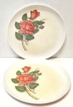 Vintage Royalon Melmac 1950s Dark Rose Dinner Plates Replacements 9.25&quot; ... - £15.32 GBP
