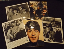 Five (5) Beatles 8x10 inch Color and Black/White Photographs  - $38.00