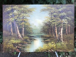 Phillip Cantrell Original 1970 Modern Landscape Plein Air Vintage Oil On Canvas - £612.49 GBP