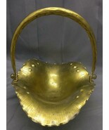 Vintage Old Hand Hammered Brass Italian Handled Basket Mid Century Moder... - $111.40 CAD