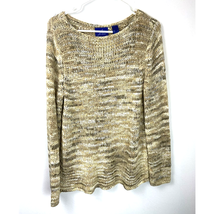 JH Collectibles Long Sleeve Open Knit Sweater Boat Neck Stretch Women Si... - $12.15