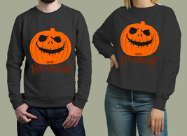 scary pumpkin happy halloween Unisex Sweatshirt - £27.34 GBP