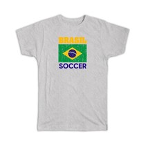 Brazil : Gift T-Shirt Distressed Flag Soccer Football Team Brazilian Country - £19.76 GBP