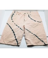 LEVIS 569 LOOSE STRAIGHT Jean Shorts Mens Sz 38 Stretch Pink Tie Dye Long - $38.91 CAD