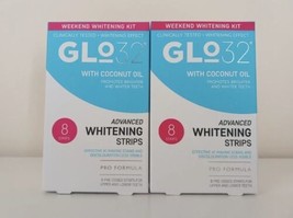 2 X Glo32 Weekend Whitening Kits With Coconut Oil - 16 Strips - £10.37 GBP