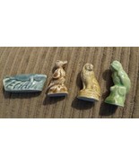 Lot Of 4 Pre-owned Wade Tea Rose Animal Figures Whale Lion Duck Parrot - $17.59