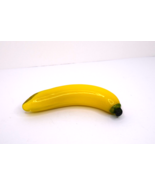 Murano Style Hand Blown Glass Yellow Banana 7&quot; Fruit Decor - $181.73 MXN