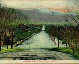 Vtg Postcard Colorado Springs CO - January 1907 Litho-Chrome Street View - £3.09 GBP