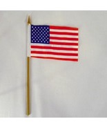 24 AMERICAN 6  X 9 IN FLAGS ON STICK flag usa banners - $25.91 CAD