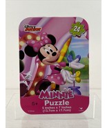 Disney MINNIE MOUSE Bow-tique Puzzle in Collectible Tin - 24-Pc 5x7 Trav... - £2.15 GBP