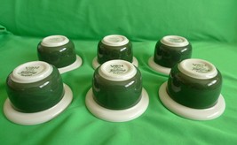 Vintage Retro Rorstrand VDN P555 SWEDEN set of Green &amp; White 6pcs. Egg Cups cup - £91.35 GBP
