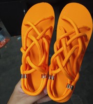Large Size Women Sandals Casual Shoe Orange 36 - £12.70 GBP