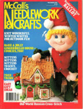 McCalls Needleworks and Crafts December 1987 Knit, Crochet, Cross Stitch Pattern - £6.35 GBP