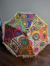 Indian  Wedding Umbrella Decorative Cotton Handmade - $79.19