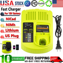 P117 Battery Charger For Ryobi 18V High Capacity 18Volt Lithium-Ion P108 P106 Us - £30.63 GBP