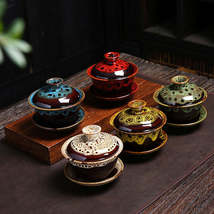 130ml Fambé Ceramic Tea Bowl: Handcrafted Elegance - $5.90