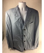 Faconnable Mens Suit Jacket Blue Heathered 3 Button Lined Cashmere Blaze... - £40.91 GBP