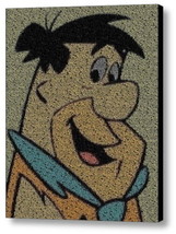 Fred Flintstones Quotes Mosaic AMAZING Framed 9X11 Limited Edition Art w/COA - £15.32 GBP