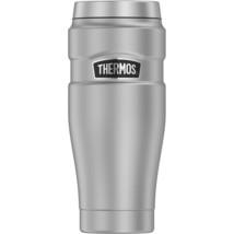 Thermos Stainless King Vacuum Insulated Stainless Steel Tumbler, 16oz, Matte Sta - £41.51 GBP