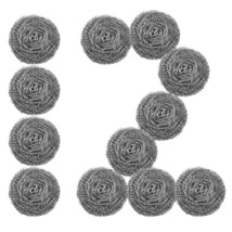 12 PCS Steel Wool Scrubber Pads for Cleaning Pots, Pans, Ovens, Grills, ... - £9.57 GBP