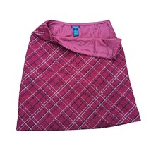 Vintage Y2K American Eagle Red Burgundy Plaid Wool Mini Pencil Skirt Lin... - $39.99