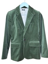 J.Crew Women Green Velvet Blazer Jacket Size Small St Patrick’s Day Prep... - $54.33
