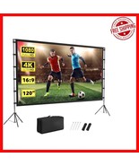 Portable 120-Inch Outdoor Projector Screen with Tripod Stand - Perfect f... - $1,541.68 MXN
