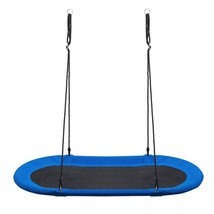 60 Inch Saucer Surf Outdoor Adjustable Swing Set-Blue+Black - Color: Blue - £72.50 GBP