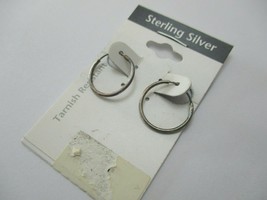 .925 Sterling Silver Earrings Vintage Thin Hoop - £15.77 GBP