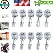 Durable 10-Pack Cam Lock Fittings for Furniture Assembly - Silver Tone - $15.93 CAD