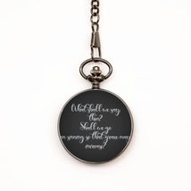 Motivational Christian Pocket Watch, What Shall we say, Then? Shall we g... - $39.15