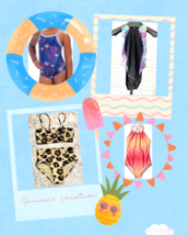 Wholesale Lot of 4 NWT Kids Girls Swimsuit Bathing Suits Bikini Athletic - €6,31 EUR