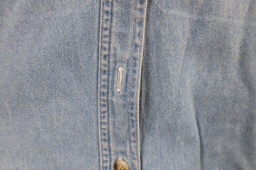 Vtg 90s Womens 20W Distressed Country Primitive Bear Flower Denim Button Shirt Item image 6