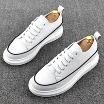 ERRFC New Arrival Fashion Mens White Casual Comfort Shoes Round Toe Flat Platfor - £79.27 GBP