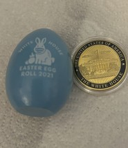 Biden White House Coin + 2021 Easter Blue Egg Bunny Rabbit Democrat Signed Joe - £24.78 GBP