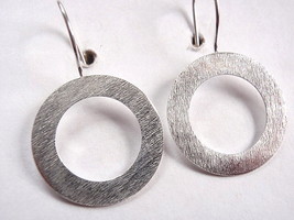 Circle Earrings 925 Sterling Silver Wire Back Corona Sun Jewelry - $11.69
