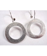 Circle Earrings 925 Sterling Silver Wire Back Corona Sun Jewelry - £9.19 GBP