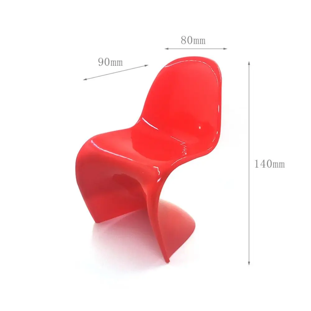 1/6 Scale Dollhouse Leisure Chair Multicolor Plastic Mini Backrest Chair Playing - £8.53 GBP+