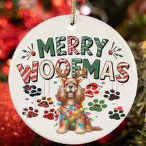 Merry Woofmas English Cocker Spaniel Dog Paws Lover Christmas Ornament Gift - £12.70 GBP