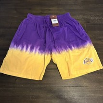 Lakers Tie Dye Shorts Men&#39;s Size M Mitchell And Ness Brand New - £21.70 GBP