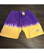 Lakers Tie Dye Shorts Men&#39;s Size M Mitchell And Ness Brand New - £21.78 GBP