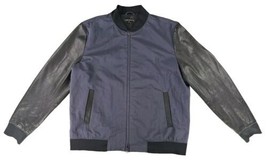 Theory Men’s Black Blue Volter Wool Light Weight Bomber Jacket Size 2XL - £110.34 GBP
