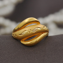22 Carat Seal Surpassing Gold Multi-Layer Rings Size US 7 Daughter Women Jewelry - £462.34 GBP
